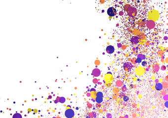 confetti png. Gold confetti falls from the sky.