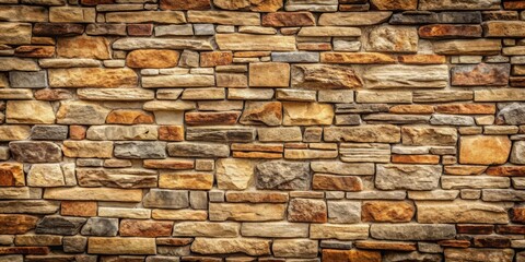 Fototapeta premium Stone wall background with rough texture and natural earth tones , background, stone, wall, texture, rough