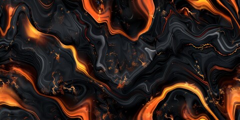 Melted stone, fire crackling, lava swirling, flames licking the edges, hot and burning with searing intensity, red embers glowing, heat radiating from every direction.