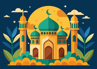 Islamic background vector design