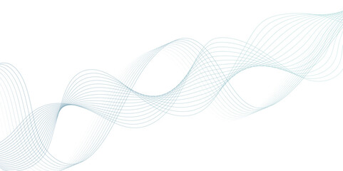 Abstract blue futuristic blend waves lines technology background and sound wave lines on white .Smooth wave abstract vector background layout design. Modern wave digital geometric Technology,