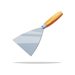 Putty knife hand tool vector isolated on white background.