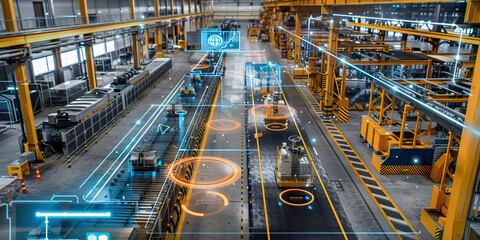 AR Overlay of Smart Manufacturing Floor with Automated Machinery