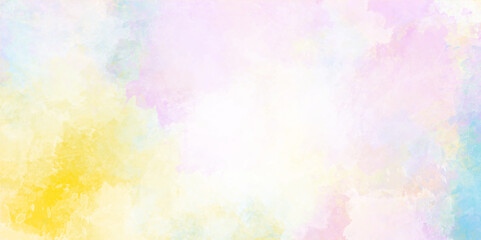 Abstract colorful watercolor for horizontal background designed with earth tone watercolor background. Watercolor paint like gradient background.	