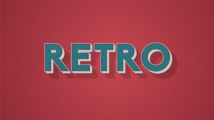 Retro Editable text effect