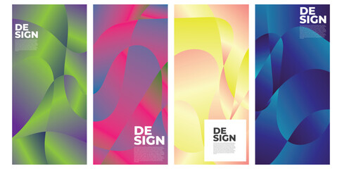 Colorful abstract liquid and fluid shape for banner and brochure design