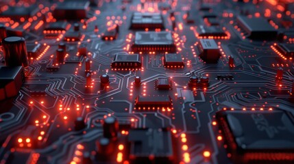 3d rendering of high tech computer