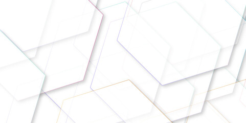 white abstract hexagon background.
