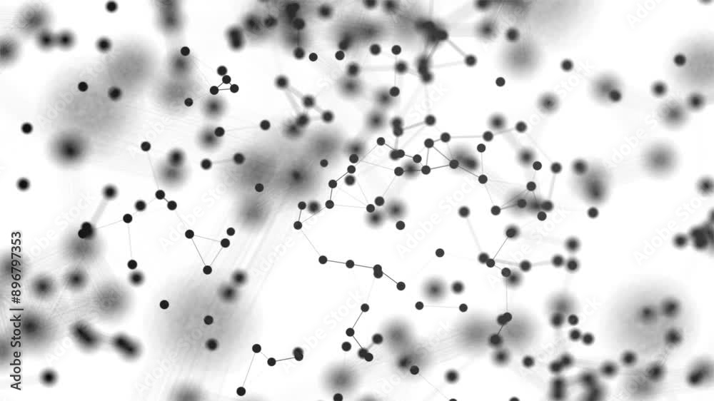 Poster abstract plexus technology background with glowing black connecting lines and dots or nodes. digital