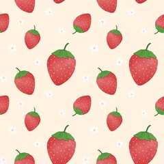 Strawberry Seamless pattern, background