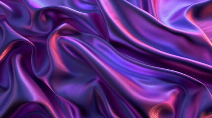 Obraz premium Close-up of draping purple silk fabric with glossy and smooth wrinkles. Elegant and luxurious luxury fashion, beauty and interior background.