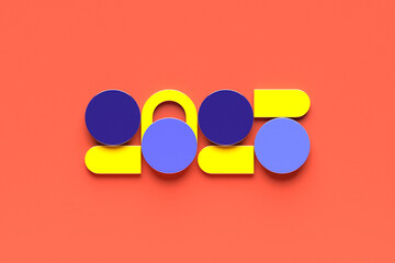 Calendar header number 2024 on colorful  background. Happy new year 2024 colorful background.