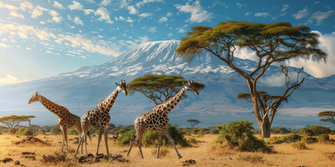 A stunning photograph showing the main tourist attractions of Kenya