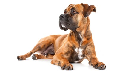 Obraz premium Barbado da Terceira dog isolated on a white background. 