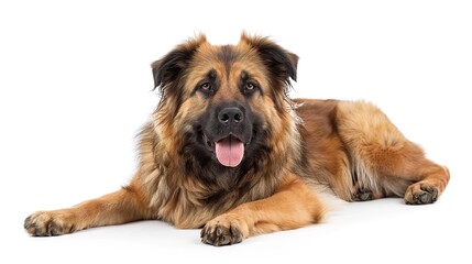 Barbado da Terceira dog isolated on a white background.