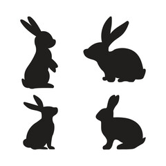 Rabbit vector silhouette illustration