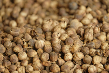 Close up of cardamom seeds with abstract pattern and texture. Cardamom seeds for making herbal concoctions or herbal medicines
