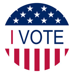 Vote and voting in country president, parliament, ballot, suffrage vector icon.