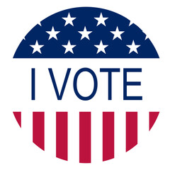 Vote and voting in country president, parliament, ballot, suffrage vector icon.