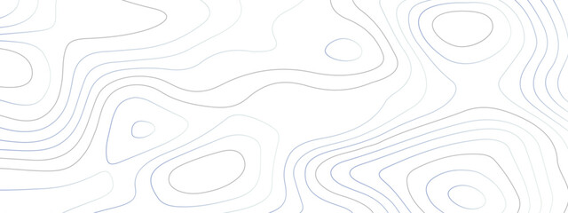 Abstract black and white wavy topography map background. Topography relief and topographic map wave line background. Vector illustration.