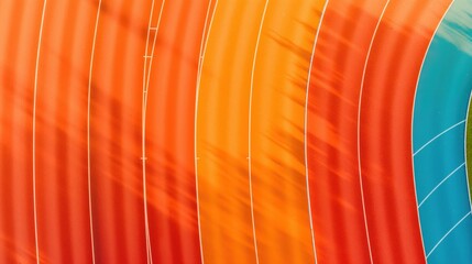 Aerial view of Running track , Red track lanes, vibrant colors with athletes sprinting