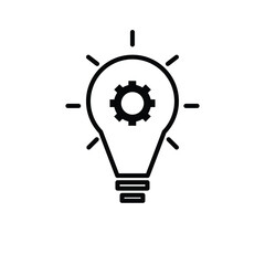 creative idea lightbulb icon outline