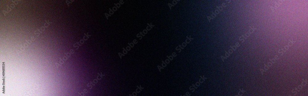 Poster Sleek Dark Purple and Black Gradient Background. Luxurious Dark Purple to Black Gradient. Gradient rough abstract blurred grainy gradient banner background texture.