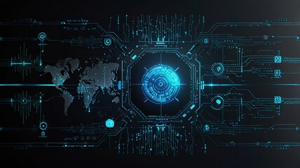 Technology background with hi-tech digital