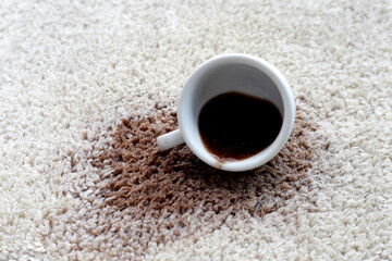 Coffee spilled on carpet, Coffee stain