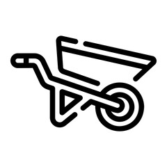wheelbarrow Line Icon