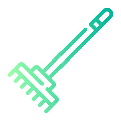 rake Line Gradient Icon