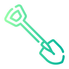 shovel Line Gradient Icon