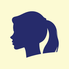 Woman head silhouette vector illustration