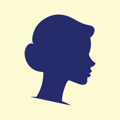 Woman head silhouette vector illustration