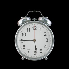 5:45 PM Vintage Steel Alarm Clock with Alloy Steel Body and Glass Twin Bell, Featuring Classic...