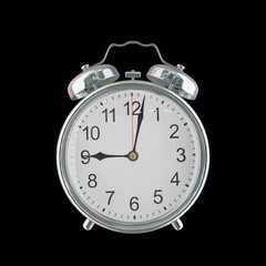 9:02 PM Vintage Steel Alarm Clock with Alloy Steel Body and Glass Twin Bell, Featuring Classic Analog Face with Detailed Hour and Minute Hands