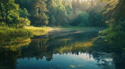 Peaceful Forest Lake