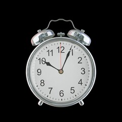 10:04 PM Vintage Steel Alarm Clock with Alloy Steel Body and Glass Twin Bell, Featuring Classic Analog Face with Detailed Hour and Minute Hands