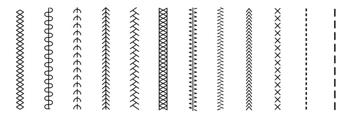 Sewing brush. Sew stitch seamless.