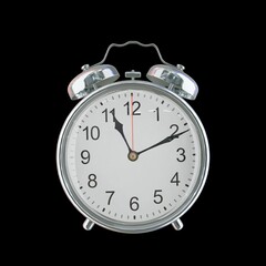 11:11 PM Vintage Steel Alarm Clock with Alloy Steel Body and Glass Twin Bell, Featuring Classic Analog Face with Detailed Hour and Minute Hands