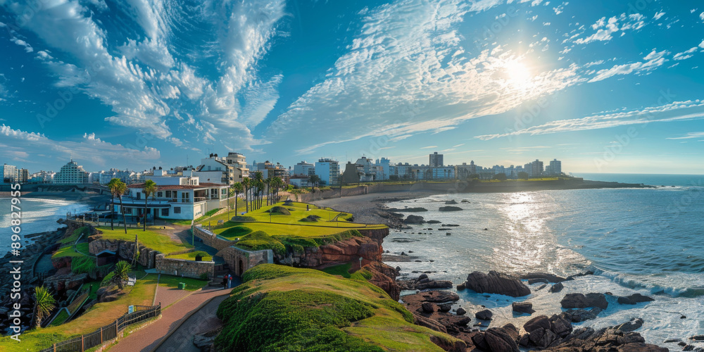 Wall mural a photograph showing the main tourist attractions of uruguay