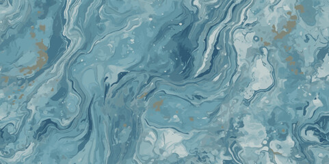 Art teal soft blue sea water ocean wavy and silver marble texture background. Water  ocean wave white and soft blue aqua, teal and marble texture.
