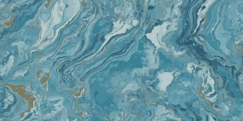 Silver and blue wavy sea ocean marble texture background.