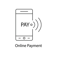 Online Payment Icon - Digital Transactions, Online Payments, Financial Technology with editable stroke.