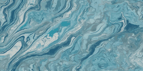 Silver and blue wavy sea ocean marble texture background.