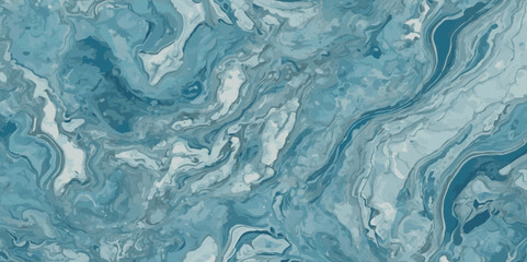 Naklejka premium Silver and blue wavy sea ocean marble texture background.