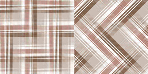 Vector checkered pattern. Tartan, textured seamless twill for flannel shirts, duvet covers, other autumn winter textile mills. Vector Format