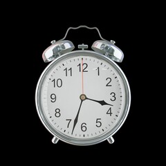 3:33 PM Vintage Steel Alarm Clock with Alloy Steel Body and Glass Twin Bell, Featuring Classic...
