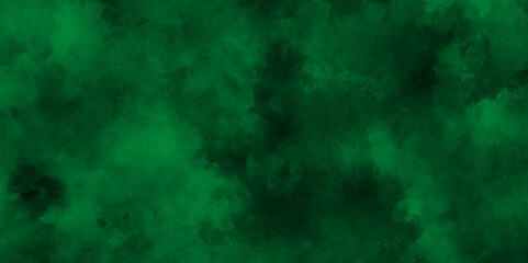Freeze motion of green dust explosion on black background.Smoke from fireless candle on dark wall background,Rough grunge grain dirty daub smudge.