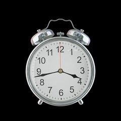 3:43 PM Vintage Steel Alarm Clock with Alloy Steel Body and Glass Twin Bell, Featuring Classic...
